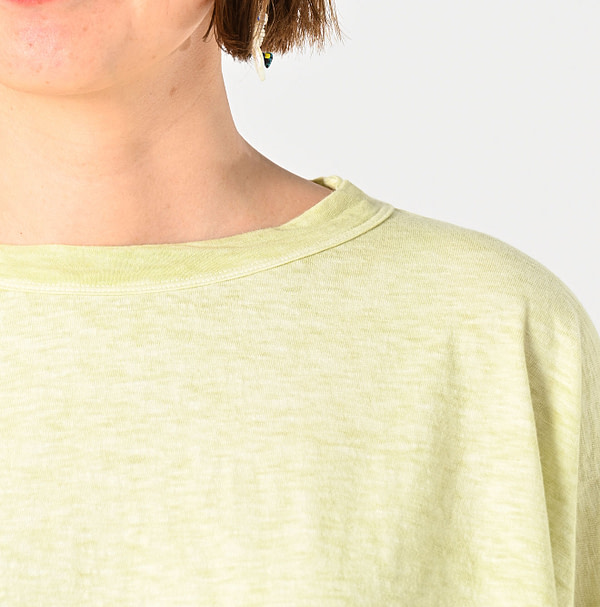 Plant Dyed Tenjiku Big Slit T-shirt Detail