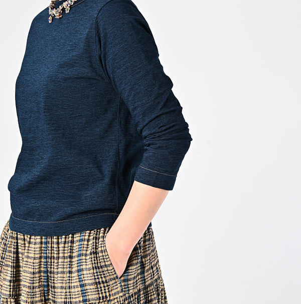 Indigo Tenjiku Square T-shirt Nou Detail
