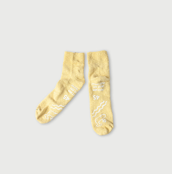Plant Dyed Dozume Short Socks Rapeseed Blossom