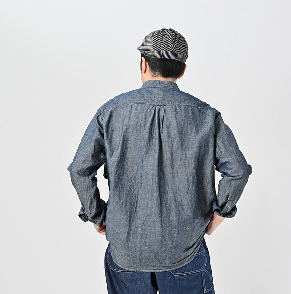 Cotton Linen Ruri Dungaree 908 Neem Shirt Nou Male Model