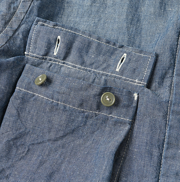 Cotton Linen Ruri Dungaree 908 Neem Shirt Nou Detail