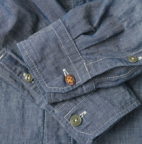 Cotton Linen Ruri Dungaree 908 Neem Shirt Nou Detail