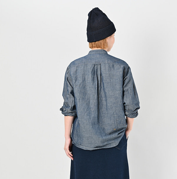 Cotton Linen Ruri Dungaree 908 Neem Shirt Nou Female Model