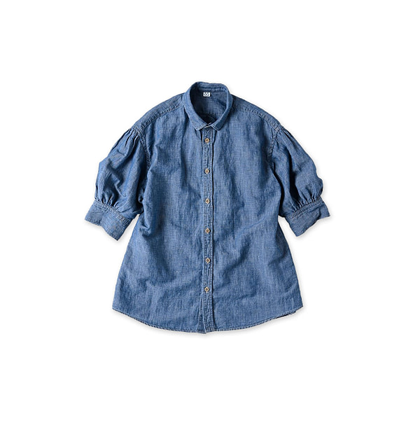 Cotton Linen Ruri Dungaree Half Sleeve Coupe Shirt Zyu