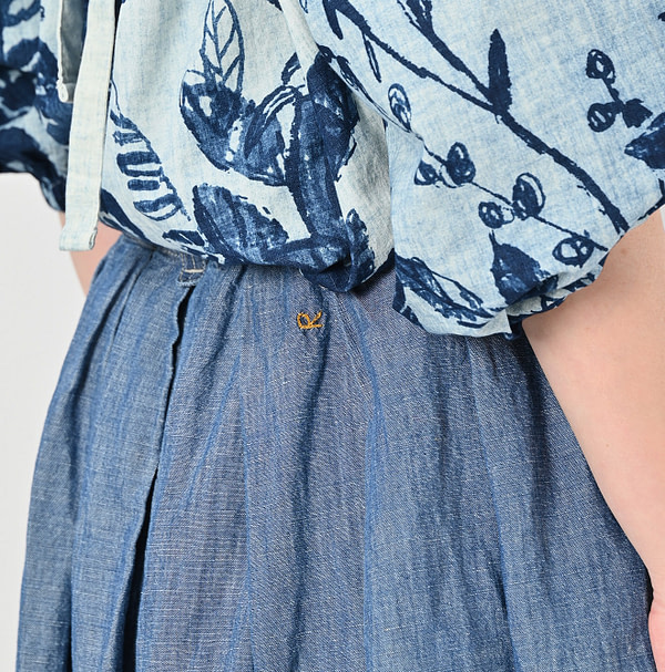 Cotton Linen Ruri Dungaree Bloomer Pants Zyu Detail