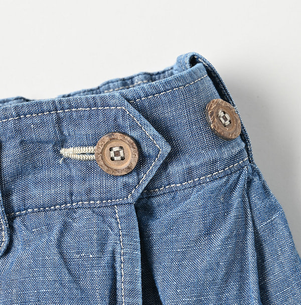Cotton Linen Ruri Dungaree Bloomer Pants Zyu Detail