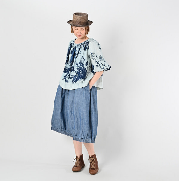 Cotton Linen Ruri Dungaree Bloomer Pants Zyu Female Model