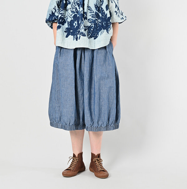 Cotton Linen Ruri Dungaree Bloomer Pants Zyu Female Model