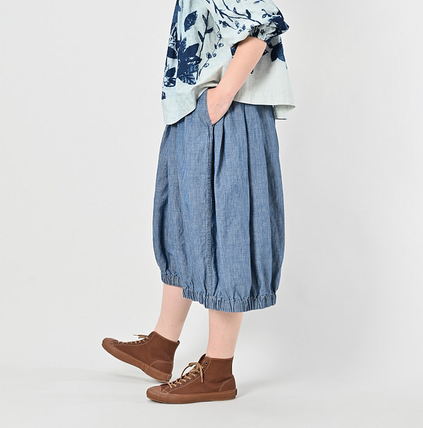 Cotton Linen Ruri Dungaree Bloomer Pants Zyu Female Model