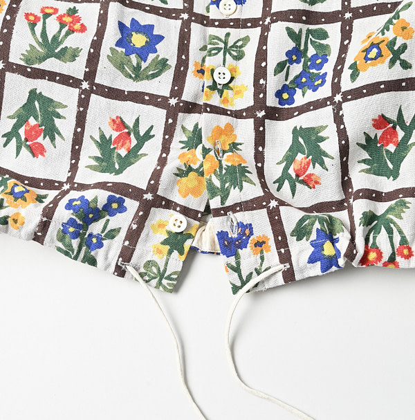 Khadi Fleur Chambre Print Puff Blouse Detail