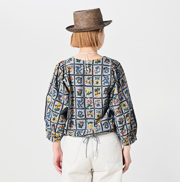 Dungaree Khadi Fleur Chambre Print Puff Female Model