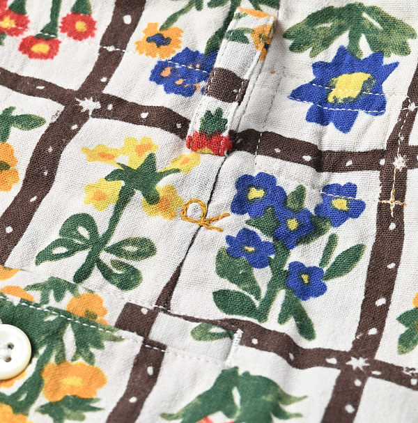 Khadi Fleur Chambre Print Wrapped Skirt Detail
