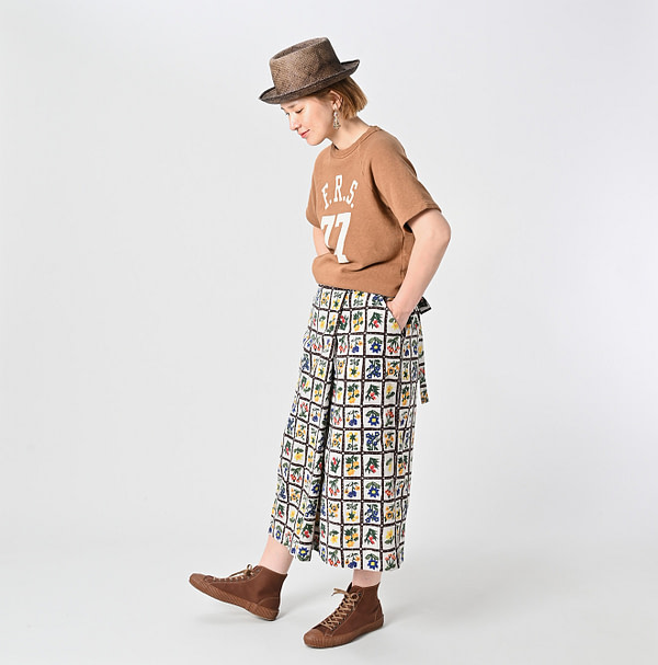 Khadi Fleur Chambre Print Wrapped Skirt Female Model
