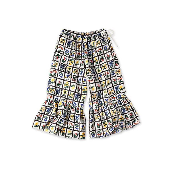 Khadi Fleur Chambre Print Rapper Pants White