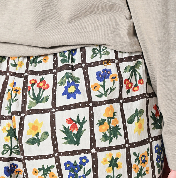 Khadi Fleur Chambre Print Rapper Pants Detail