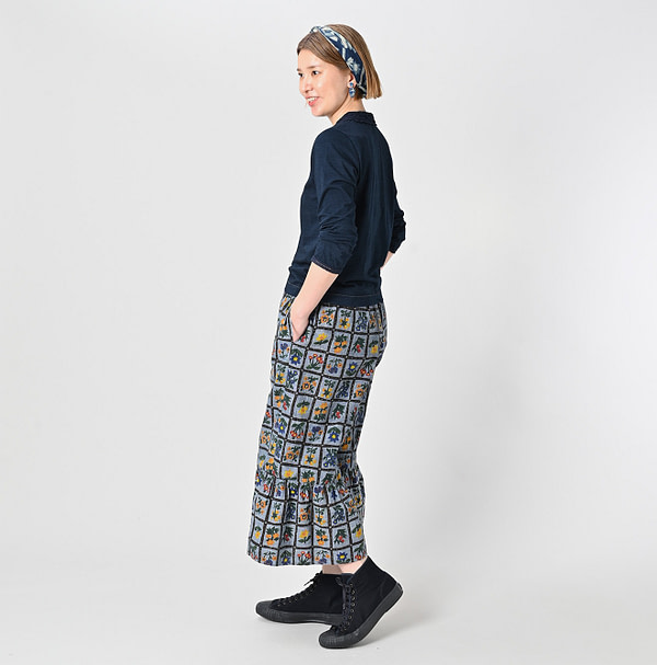 Dungaree Khadi Fleur Chambre Print Rapper Pants Female Model