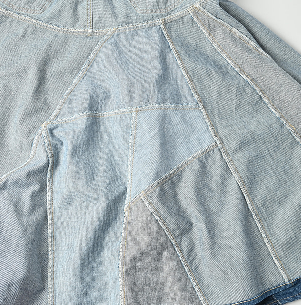Rye Mugi Denim Charlotte Patchwork Skirt Syou Detail