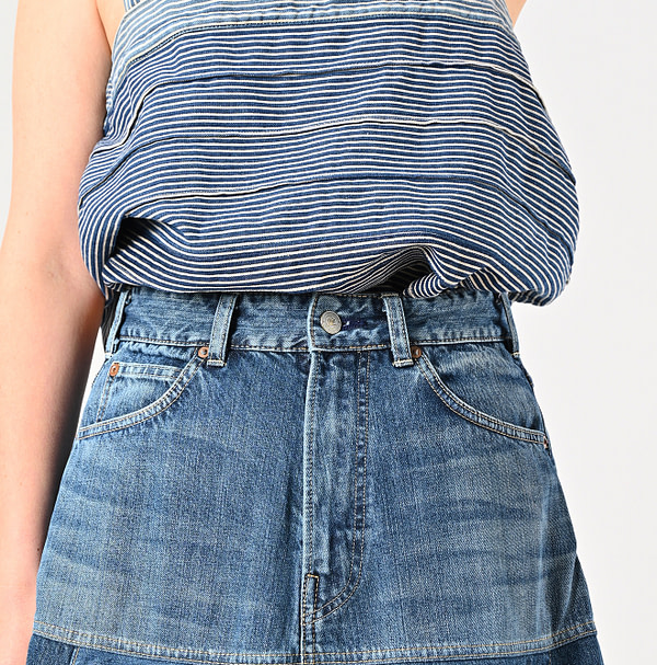 Rye Mugi Denim Charlotte Patchwork Skirt Syou Detail