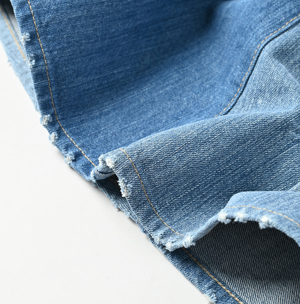 Rye Mugi Denim Charlotte Patchwork Skirt Tan Detail