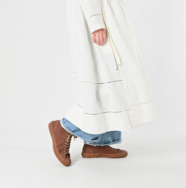 Indian Linen Beads Embroidery Cache-Coeur Dress Detail