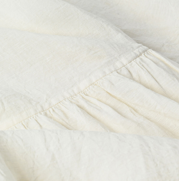 Indian Linen Beads Embroidery Cache-Coeur Dress Detail