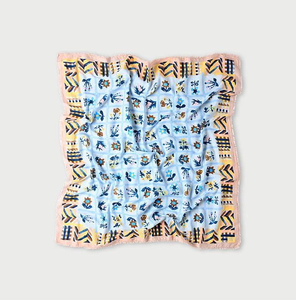 Aya Fleur Chambre Print Furoshiki Pink