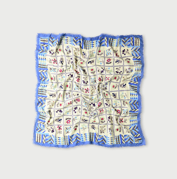 Aya Fleur Chambre Print Furoshiki Blue