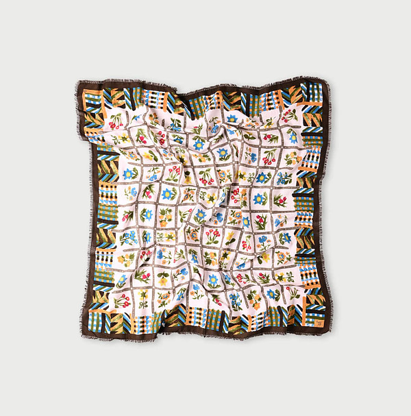 Aya Fleur Chambre Print Furoshiki Brown