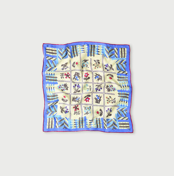 Aya Fleur Chambre Print Bandana Blue