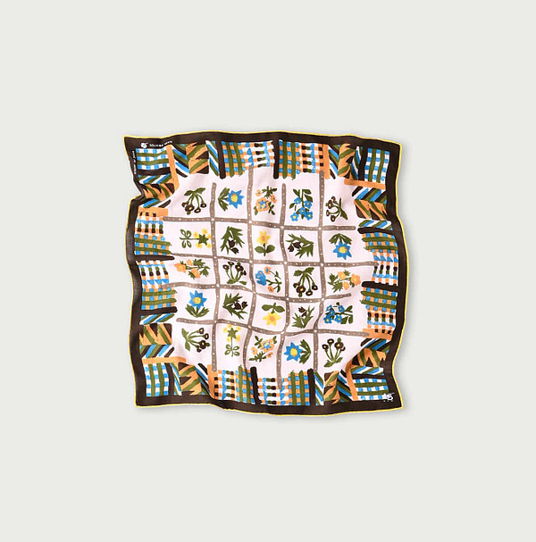 Aya Fleur Chambre Print Bandana Brown