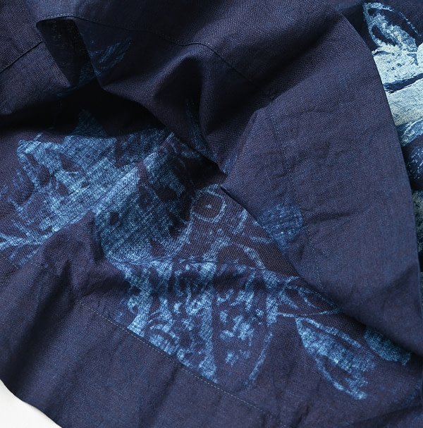Anemone Bird Print Gather Skirt Detail
