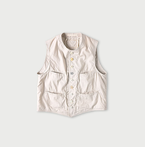 Thin Back Satin 908 Vest Antique White