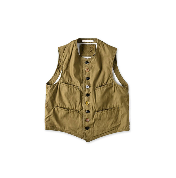 Thin Back Satin 908 Vest Antique Khaki
