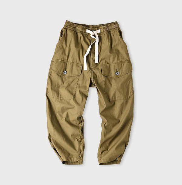Thin Back Satin 908 Tent Pants Khaki