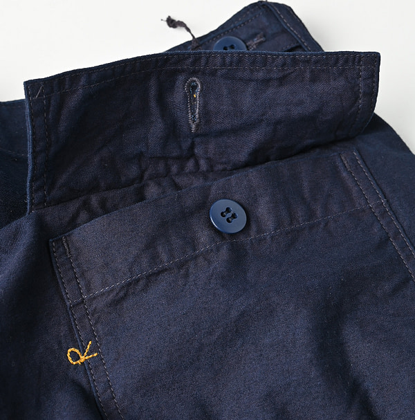 Indigo Thin Back Satin 908 Baker Pants Detail