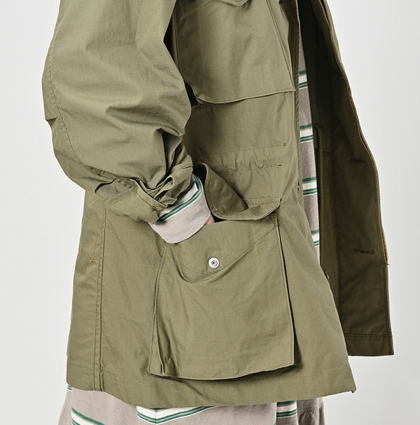 Rip Stop R45 Jacket Gray Detail