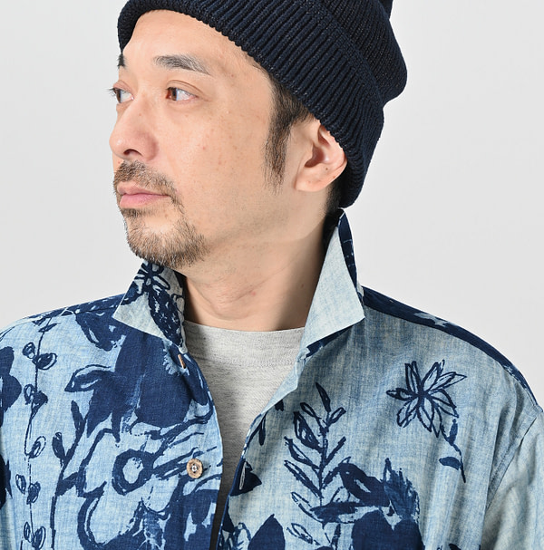 Anemone Bird Print LeiLei Shirt Detail
