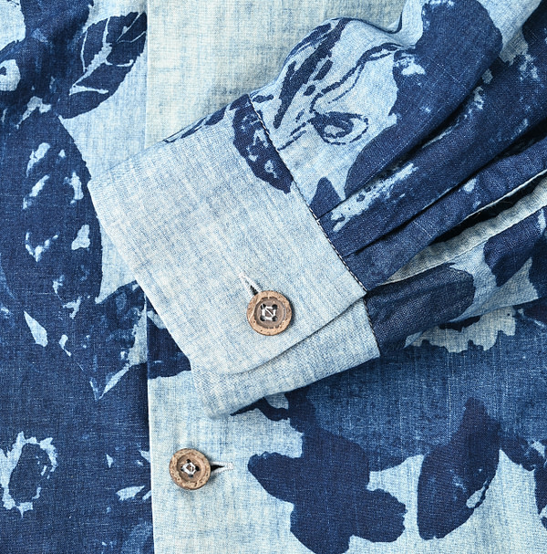 Anemone Bird Print LeiLei Shirt Detail