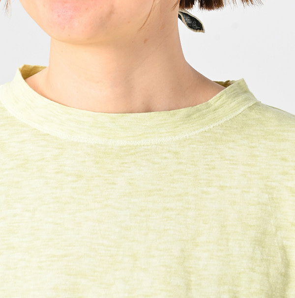 Plant Dyed Tenjiku 908 Ocean T-shirt Detail