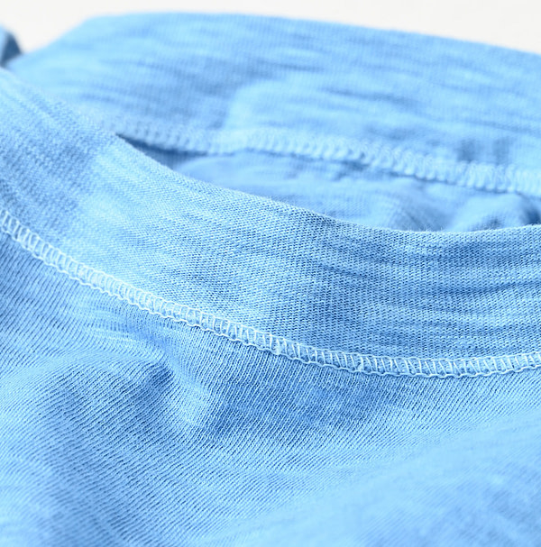 Plant Dyed Tenjiku 908 Ocean T-shirt Detail