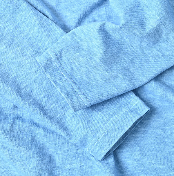 Plant Dyed Tenjiku 908 Ocean T-shirt Detail