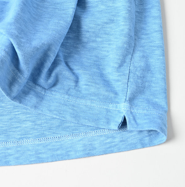 Plant Dyed Tenjiku 908 Ocean T-shirt Detail