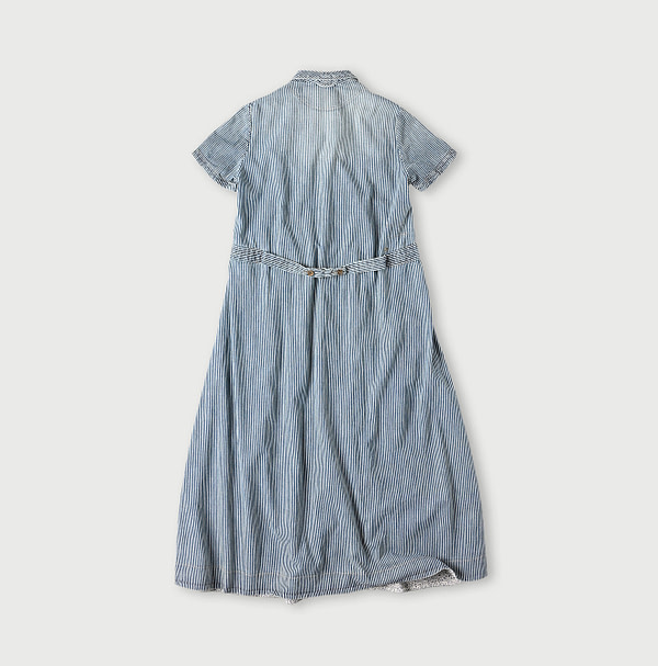 45 Petit Denim Vest Dress with Collar Back