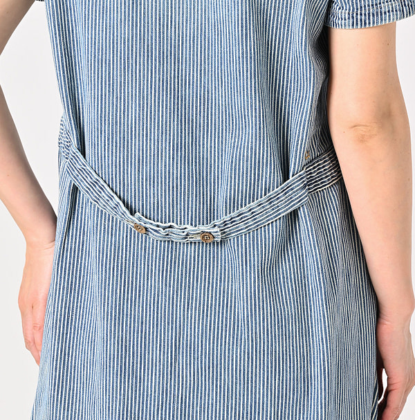 45 Petit Denim Vest Dress with Collar Detail