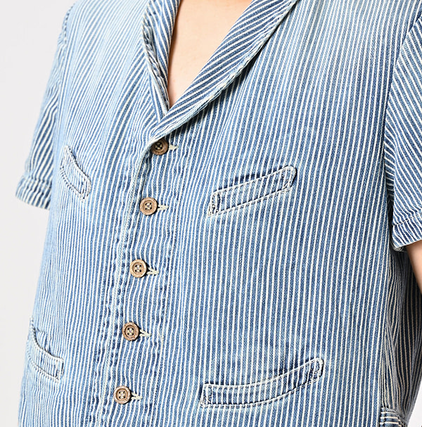 45 Petit Denim Vest Dress with Collar Detail