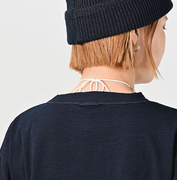 Indigo Tenjiku 908 Ocean T-shirt Detail