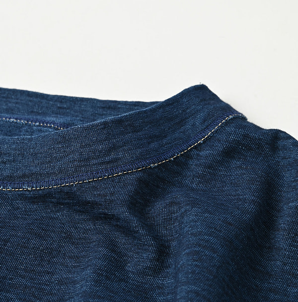 Indigo Tenjiku 908 Ocean T-shirt Detail