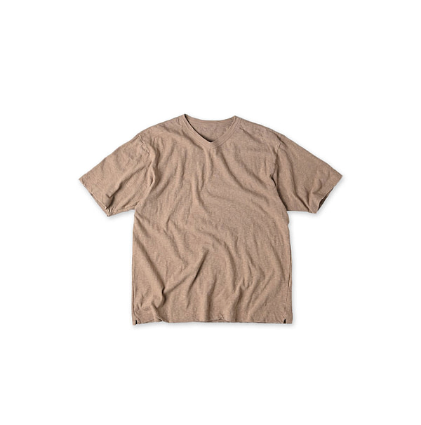 4545 Tenjiku 908 V-neck T-shirt Earth Beige