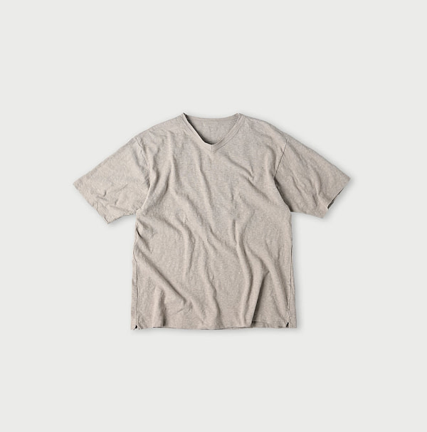 4545 Tenjiku 908 V-neck T-shirt Gray