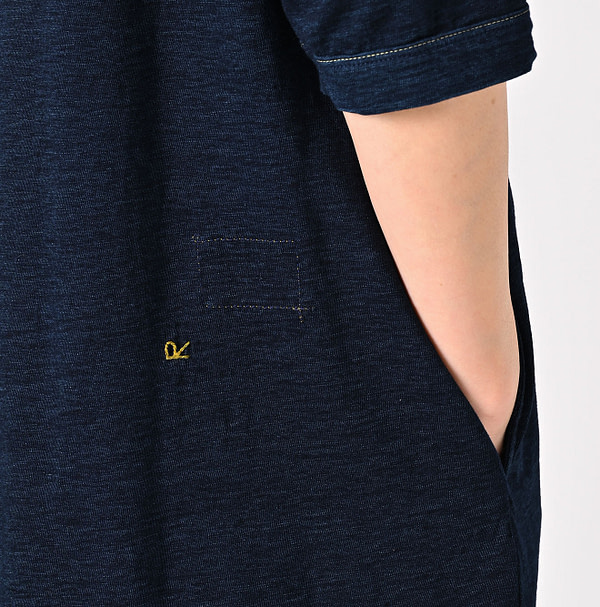 Indigo Tenjiku 45 Star Half Sleeve Dress Detail